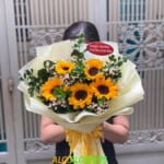 bó hoa hướng dương